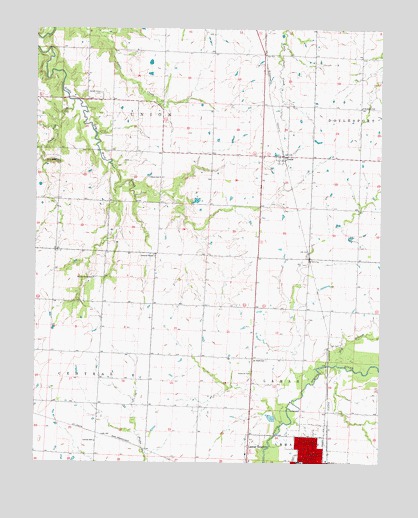 Lamar North, MO USGS Topographic Map