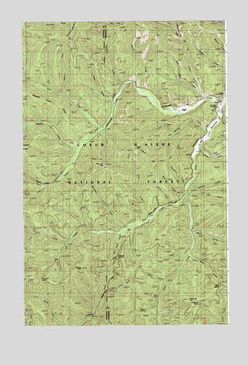 Lamb Peak, ID USGS Topographic Map