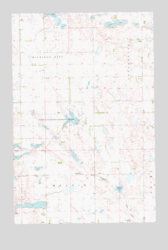 Lambs Lake, ND USGS Topographic Map