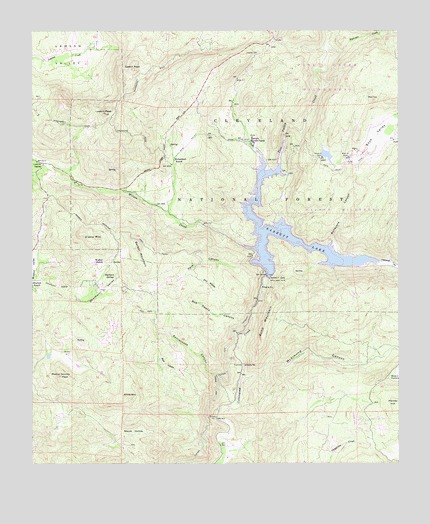 Barrett Lake, CA USGS Topographic Map