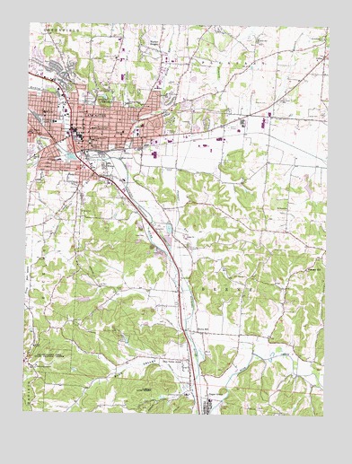 Lancaster, OH USGS Topographic Map