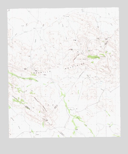 Barrilla Mountains East, TX USGS Topographic Map