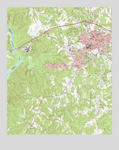 Lancaster, SC USGS Topographic Map