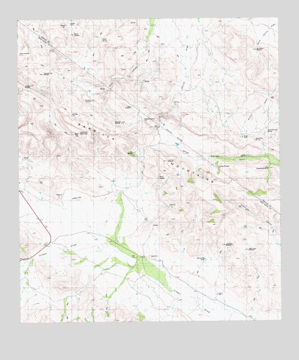 Barrilla Mountains West, TX USGS Topographic Map