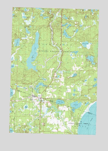Land O' Lakes, WI USGS Topographic Map