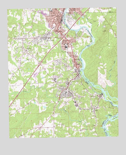 Lanett South, AL USGS Topographic Map