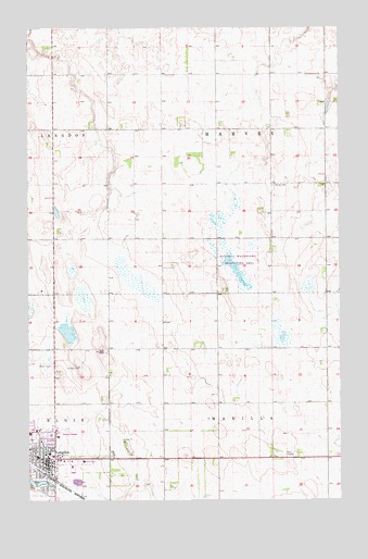 Langdon East, ND USGS Topographic Map