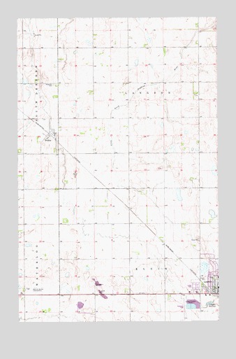 Langdon West, ND USGS Topographic Map