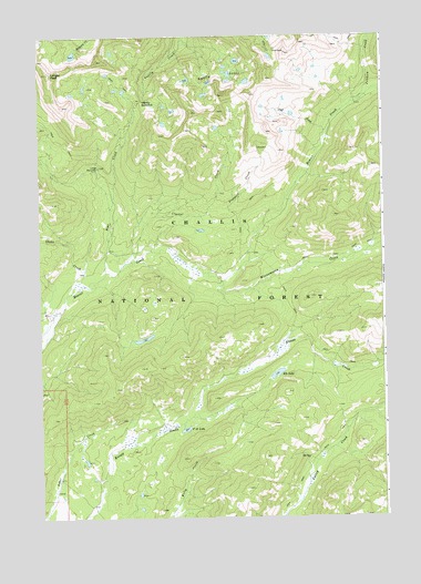 Langer Peak, ID USGS Topographic Map