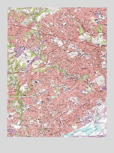 Lansdowne, PA USGS Topographic Map