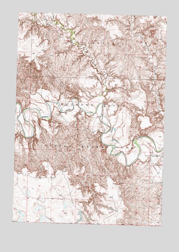 Lantry NE, SD USGS Topographic Map