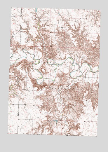 Lantry NW, SD USGS Topographic Map