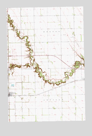 Larimore East, ND USGS Topographic Map