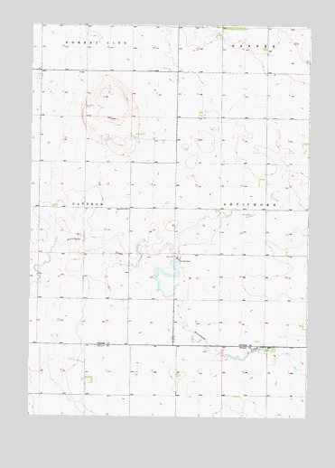 Agar NW, SD USGS Topographic Map
