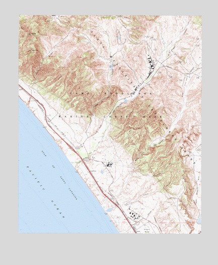 Las Pulgas Canyon, CA USGS Topographic Map