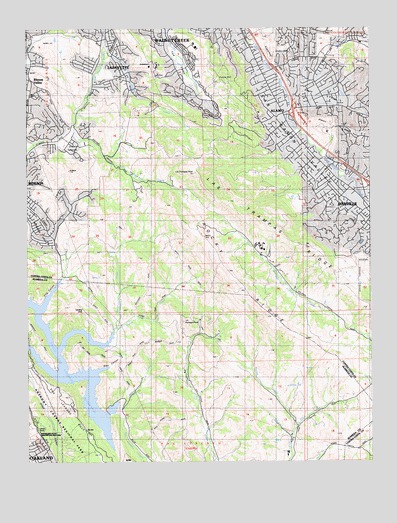 Las Trampas Ridge, CA USGS Topographic Map