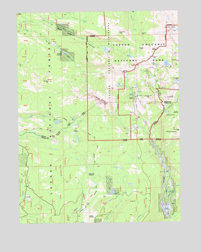 Lassen Peak, CA USGS Topographic Map