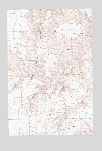 Last Chance Bench, MT USGS Topographic Map