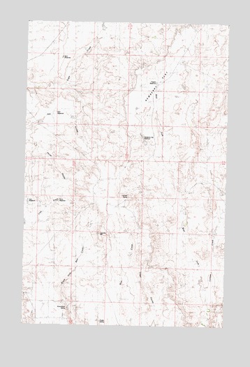 Laundry Hill, MT USGS Topographic Map