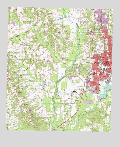 Laurel West, MS USGS Topographic Map
