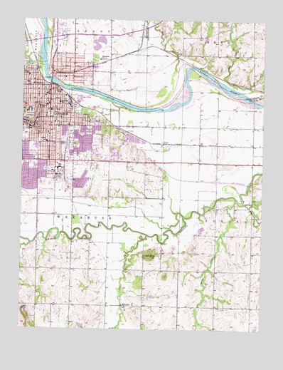 Lawrence East, KS USGS Topographic Map