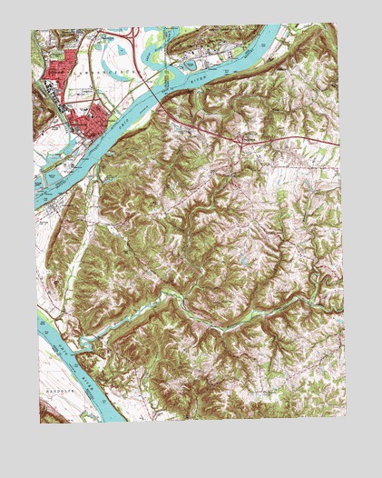 Lawrenceburg, IN USGS Topographic Map