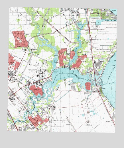 League City, TX USGS Topographic Map
