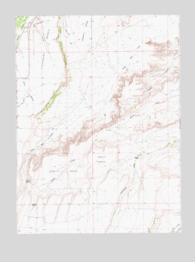 Leavitt Bench, WY USGS Topographic Map