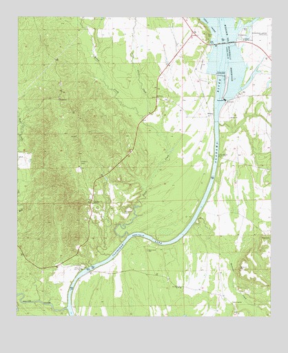 Lee Long Bridge, AL USGS Topographic Map
