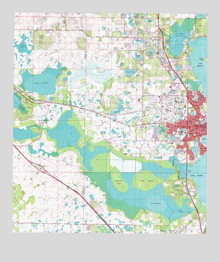 Leesburg West, FL USGS Topographic Map