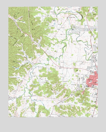 Leipers Fork, TN USGS Topographic Map