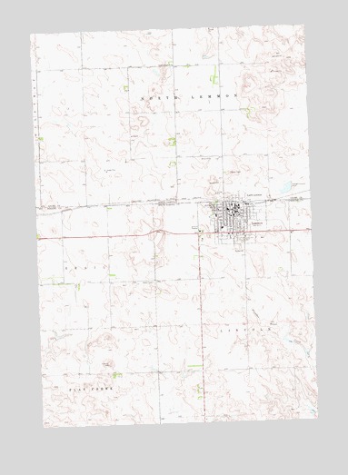 Lemmon, SD USGS Topographic Map