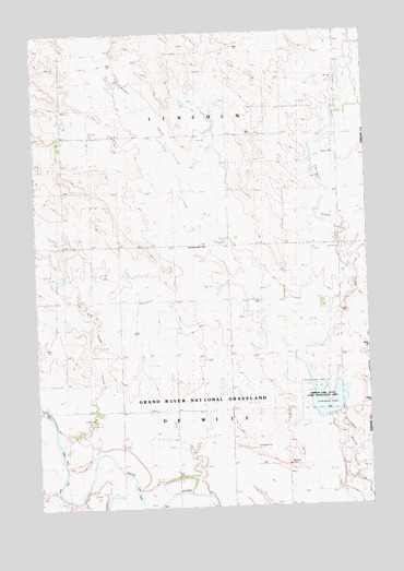 Lemmon Lake, SD USGS Topographic Map