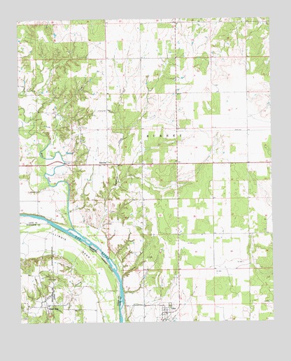 Leon North, OK USGS Topographic Map