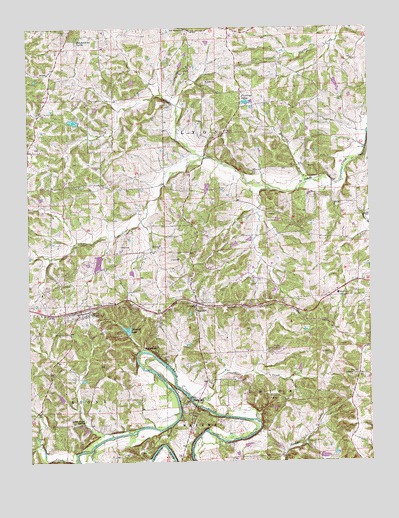 Leslie, MO USGS Topographic Map