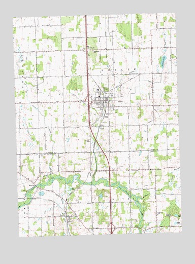 Leslie, MI USGS Topographic Map