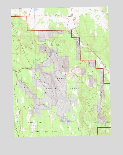 Letterbox Hill, CA USGS Topographic Map