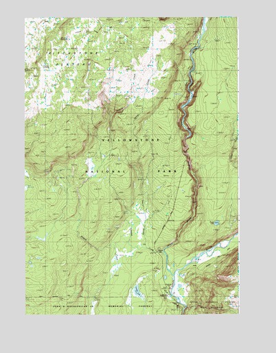 Lewis Canyon, WY USGS Topographic Map