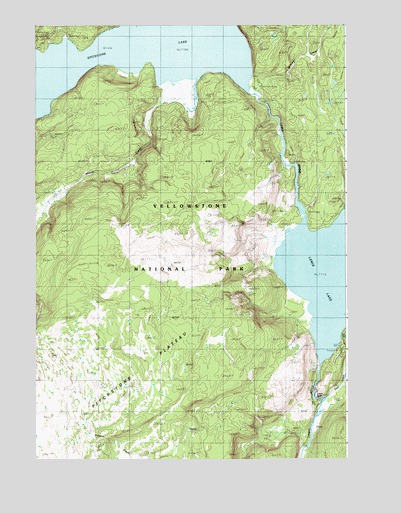 Lewis Falls, WY USGS Topographic Map