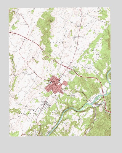 Lewisburg, WV USGS Topographic Map