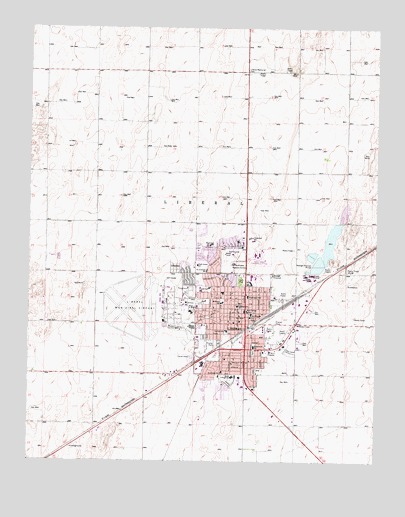 Liberal, KS USGS Topographic Map