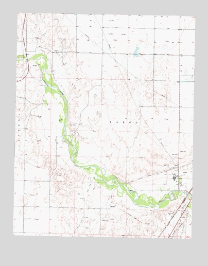 Liberal NE, KS USGS Topographic Map