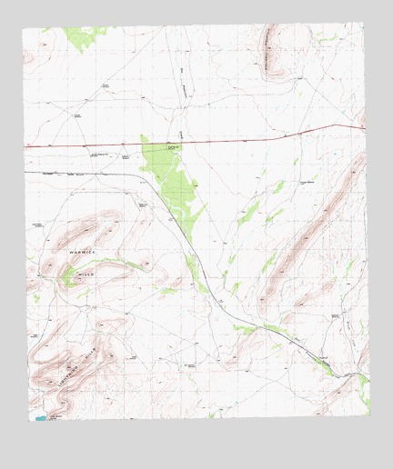 Lightning Hills, TX USGS Topographic Map