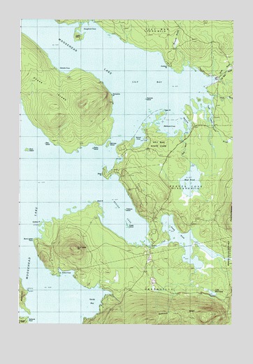 Lily Bay, ME USGS Topographic Map