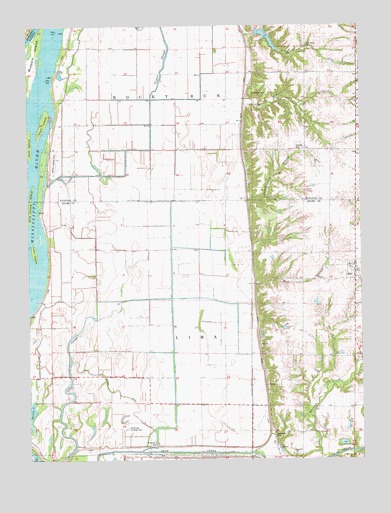 Lima, IL USGS Topographic Map