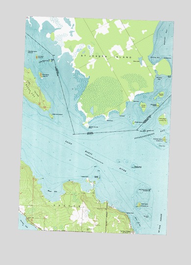 Lime Island, MI USGS Topographic Map