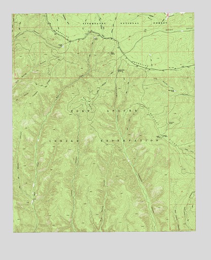 Limestone Canyon North, AZ USGS Topographic Map