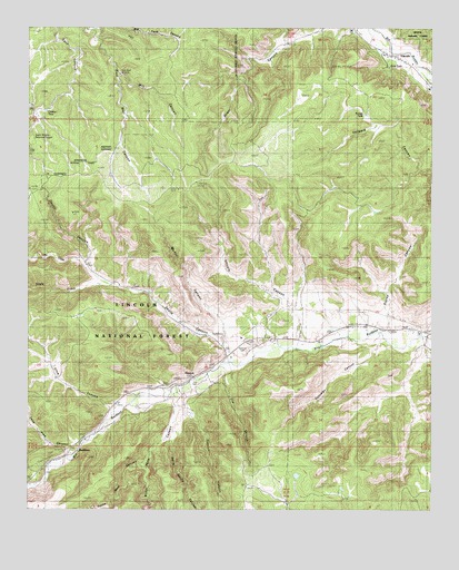 Lincoln, NM USGS Topographic Map