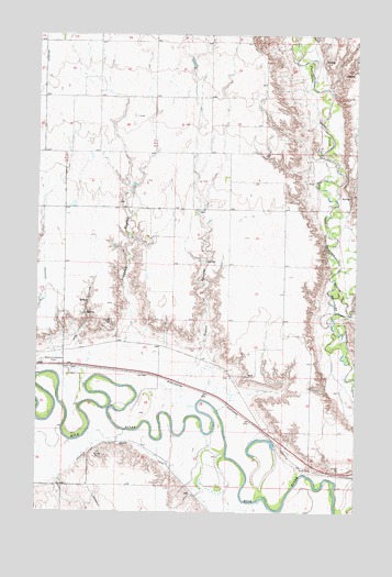Lindeke Coulee, MT USGS Topographic Map