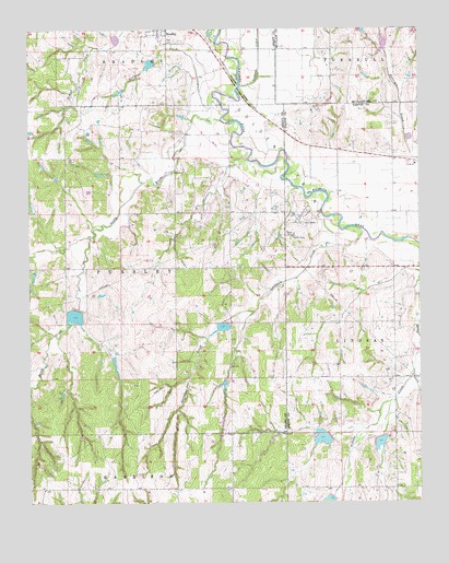 Lindsay SW, OK USGS Topographic Map